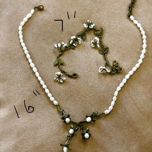 Freshwater pearl set from Creede, CO.